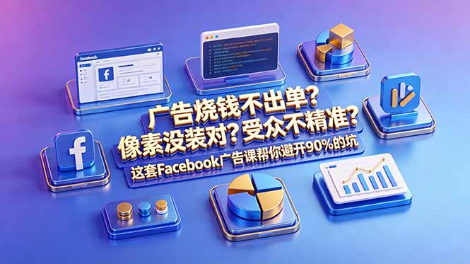 广告烧钱不出单？像素没装对？受众不精准？这套Facebook广告课帮你避开90%的坑-原创双语字幕-优优云创网