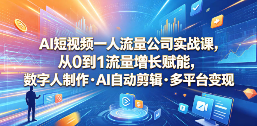 20260613122028147-8693cbf81a5c36dc7f93484a873bd414 AI短视频一人流量公司实战课,从0到1流量增长赋能,数字人制作・AI自动剪辑・多平台变现,一人做流量生意全落地教程