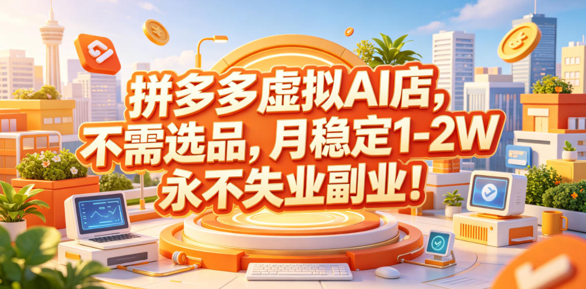 20260613182128796-83992575bfd9bc1d330c53f3e94c2114 拼多多虚拟AI店,不需选品,月稳定1-2W,永不失业副业!【揭秘】