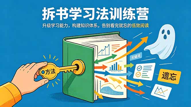 拆书学习法训练营，升级学习能力，构建知识体系，，告别看完就忘的低效阅读-优优云创网