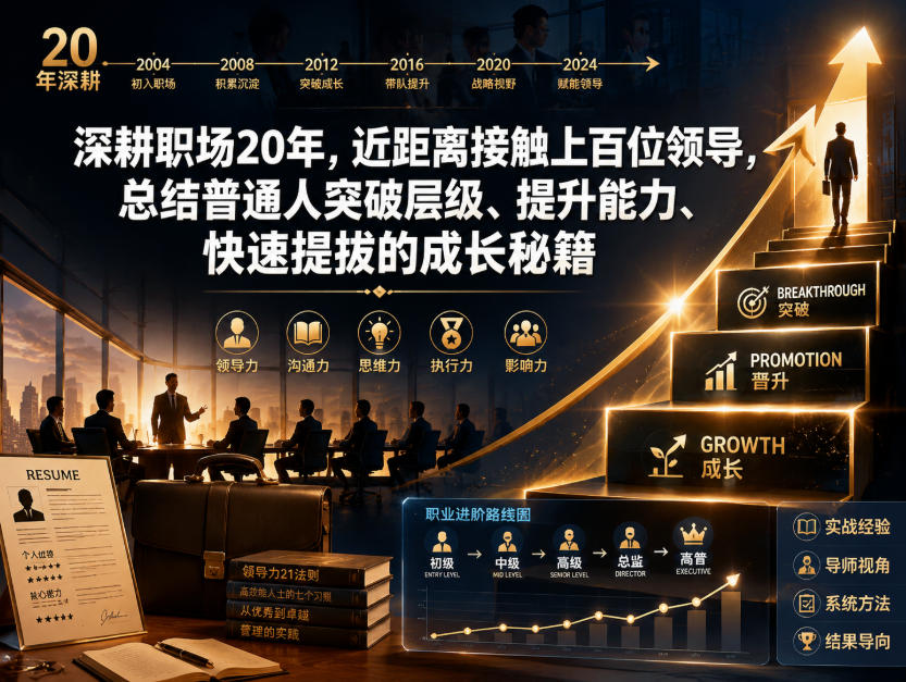 付费文章:深耕职场20年,近距离接触上百位领导,总结普通人突破层级、提升能力、快速提拔的成长秘籍(全网独家干货)-优优云创网