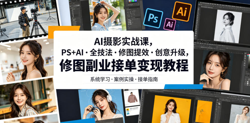 20260616102433701-d35c343846b8b4bbee16a876df6e462a AI摄影实战课,PS+AI・全技法・修图提效・创意升级,修图副业接单变现教程