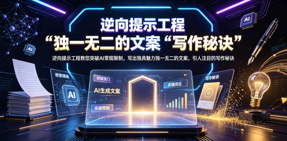 20260620180433329-812465d7fe26442f33caad6f6ae8fedf 逆向提示工程教您突破AI常规限制,写出独具魅力独一无二的文案,引人注目的写作秘诀【原创双语字幕】