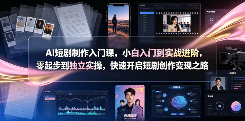20260623123641279-9d77ee443ba59cd3ec1bfb7856757cbe AI短剧制作入门课,小白入门到实战进阶,零起步到独立实操,快速开启短剧创作变现之路