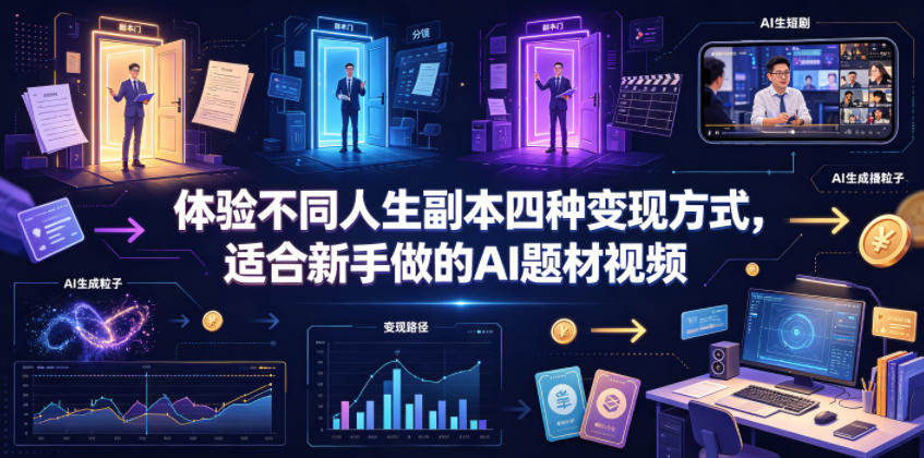 20260623123922962-e018cbfb0bbf9a4589e21feaadcc907c 体验不同人生副本四种变现方式,适合新手做的AI题材视频