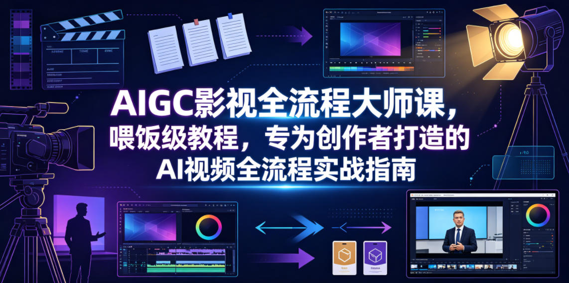 20260623124028833-0071e4d5539a412a164f9c7196f299b9 AIGC影视全流程大师课,喂饭级教程,专为创作者打造的AI视频全流程实战指南