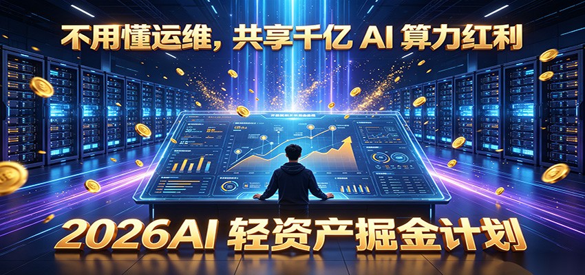 不用懂运维，共享千亿 AI 算力红利，2026AI 轻资产掘金计划-优优云创网