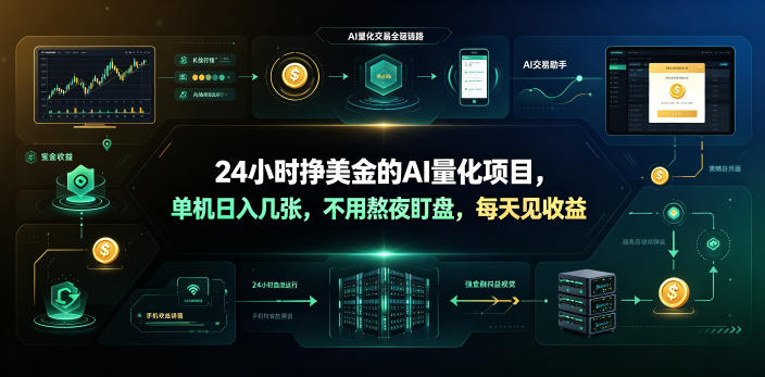 20260623161028252-bbe0765b27270b5b6651e7939574218d 24小时挣美金的AI量化项目,单机日入几十美刀,不用熬夜盯盘,每天见收益【揭秘】