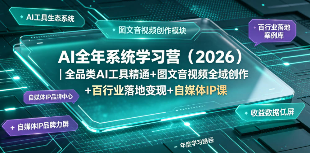 20260625101738779-c8f6e52dc6aad7cfd7c679ffd11d7495 AI全年系统学习营(2026)|全品类AI工具精通+图文音视频全域创作+百行业落地变现+自媒体IP打造年度进阶大课