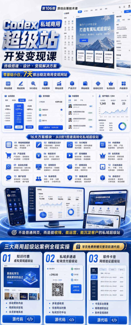 20260626222247517-e34320c991da5b34c7ff22aa2033d5bb Codex私域商用超级站Ai开发变现课,7天带你从零基础到能自己动手做出能收钱、能运营、能沉淀客户的私域超级站