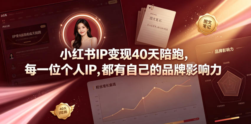 20260629121514360-1685922243478b98907877f930c28935 小红书IP变现40天陪跑,每一位个人IP,都有自己的品牌影响力