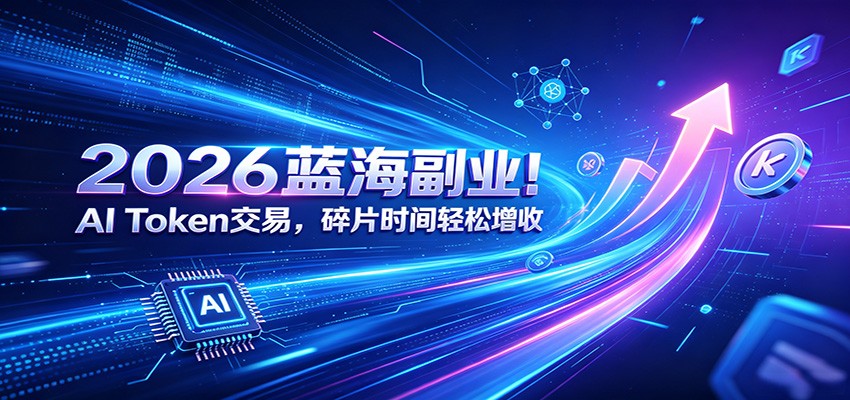 2026蓝海副业！AI Token交易，碎片时间轻松增收-优优云创网