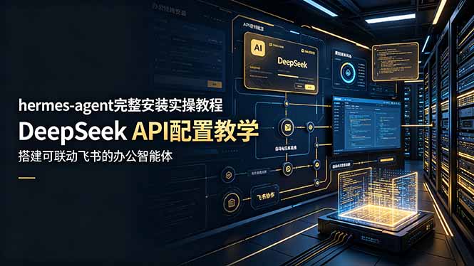 hermes-agent完整安装实操教程，DeepSeek API配置教学，搭建可联动飞书的办公智能体-优优云创网