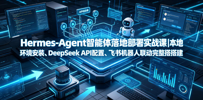 20260701104037509-acf80a14a3d0cbcdbf2fc6ea4da289e6 Hermes-Agent智能体落地部署实战课|本地环境安装、DeepSeek API配置、飞书机器人联动完整搭建教程