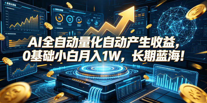 AI全自动量化自动产生收益，0基础小白月入1W，长期蓝海！【揭秘】-优优云创网