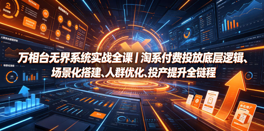20260702124619890-f2929fe4e119da669f06ac6930bb16c4 万相台无界系统实战全课|淘系付费投放底层逻辑、场景化搭建、人群优化、投产提升全链路运营教程