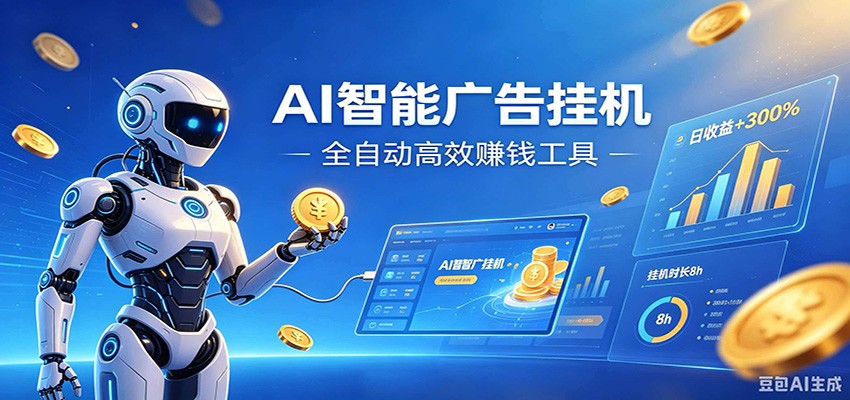 AI智能广告挂机，小白轻松上手，在家自动赚收益-优优云创网