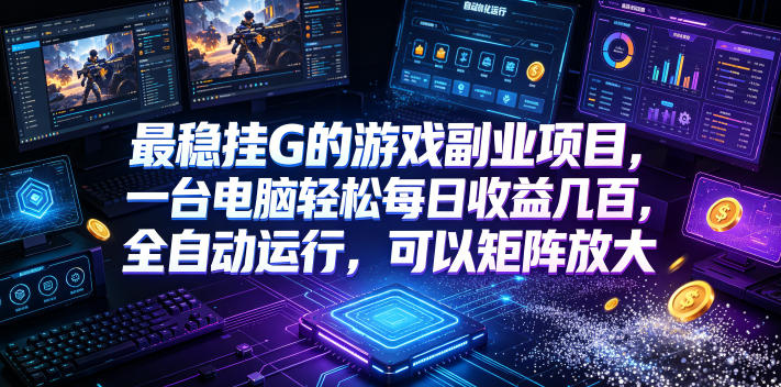 AI游戏全自动挂机项目,单号日入100左右,可矩阵放大!-优优云创网