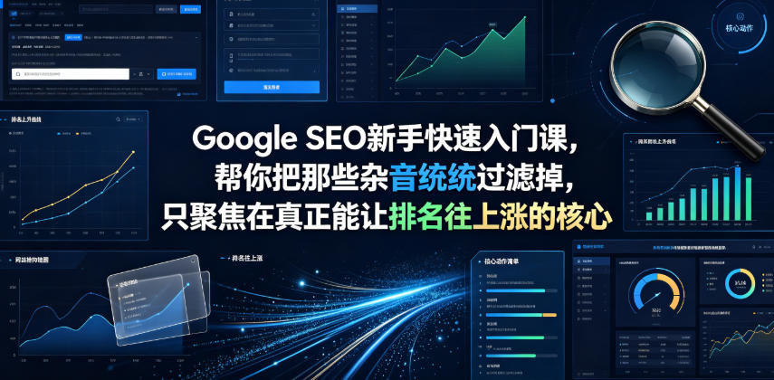 Google SEO新手快速入门课,帮你把那些杂音统统过滤掉,只聚焦在真正能让排名往上涨的核心动作【原创双语字幕】-优优云创网