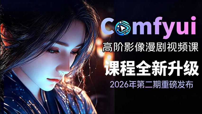 20260706221357812-7b019fc648259534bc5cb7201885e04f 2026新版ComfyUI漫剧动画全流程实战课,0基础入门到进阶全流程动态漫,轻松实现流量变现