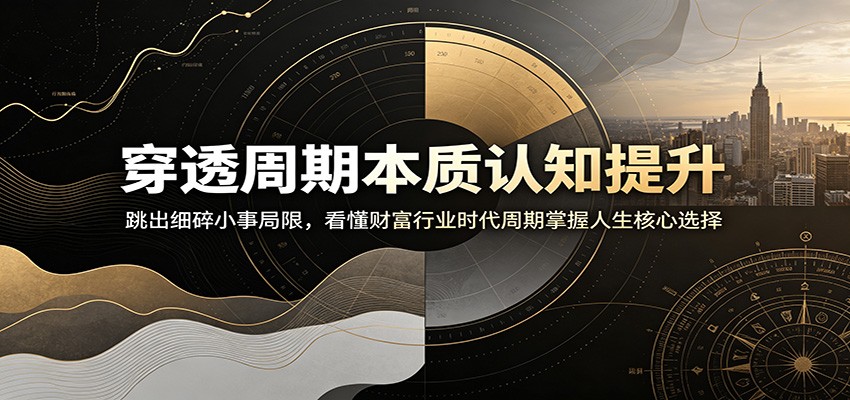 穿透周期本质认知提升:跳出细碎小事局限,看懂财富行业时代周期掌握人生核心选择-优优云创网
