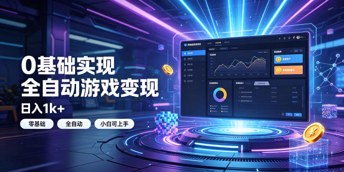0基础实现全自动游戏变现,日入1k+,小白直接上手搞钱!【揭秘】-优优云创网