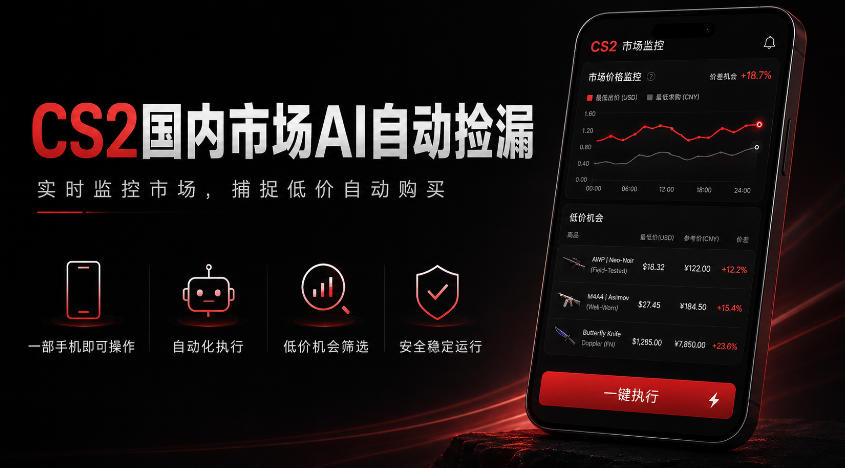 游戏市场AI自动监控,实时检测差价捡漏,简单轻松,日入300+【揭秘】-优优云创网