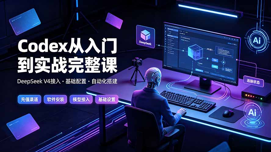 Codex从入门到实战完整课｜充值·安装·接入DeepSeek，记忆·插件·Skill·CLI·MCP全拆解-优优云创网