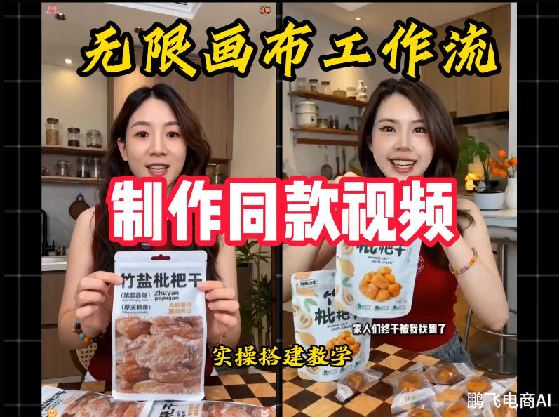 无限画布工作流一键复刻爆款带货视频，实操搭建，操作简单-优优云创网