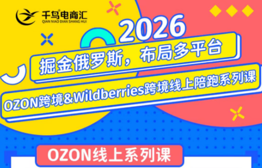 千鸟跨境·26年OZON&wildberries跨境店线上陪跑训练营(更新)-优优云创网
