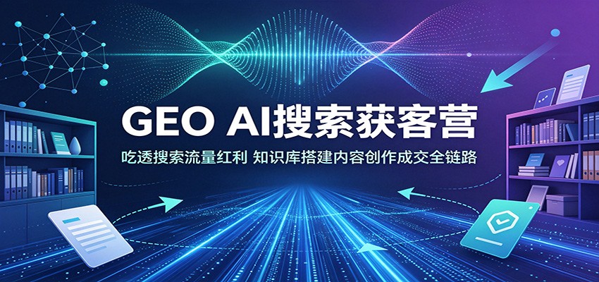 GEO AI搜索获客营：吃透搜索流量红利，知识库搭建内容创作成交全链路-优优云创网