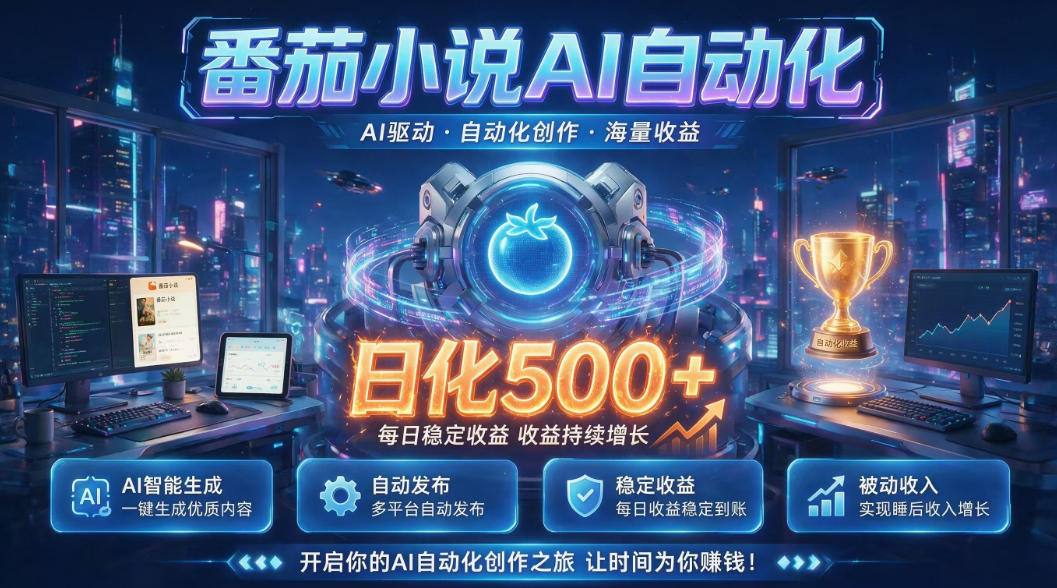 小白可做番茄AI，居家轻创业，每日稳赚500➕，普通人低门槛轻松线上增收【揭秘】-优优云创网