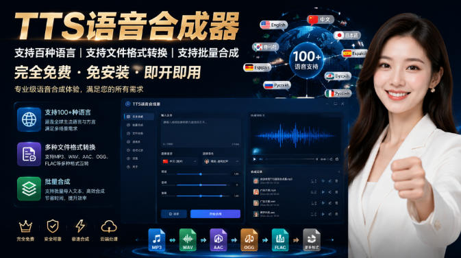 最新TTS配音,支持批量,支持文件格式转换,功能超多-优优云创网