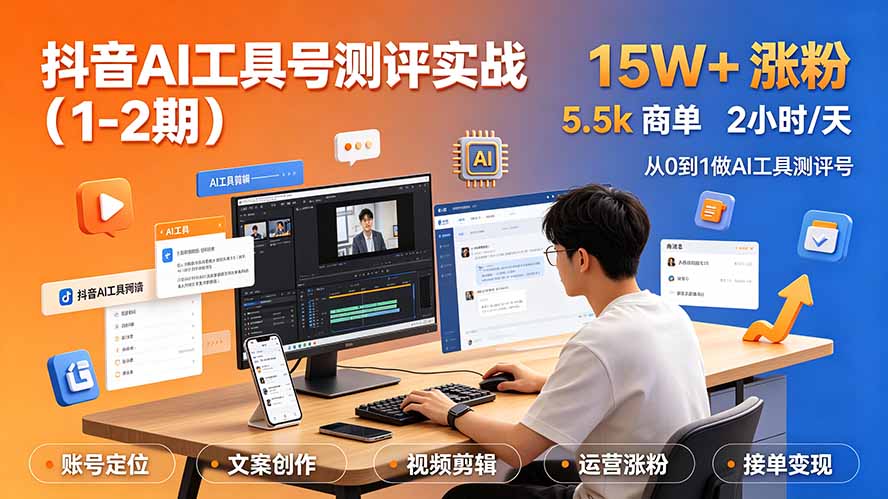 抖音AI工具号测评实战(1-2期-优优云创网
