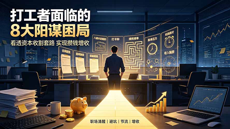 付费文章:打工者面临的8大阳谋困局,看透资本收割套路实现攒钱增收-优优云创网