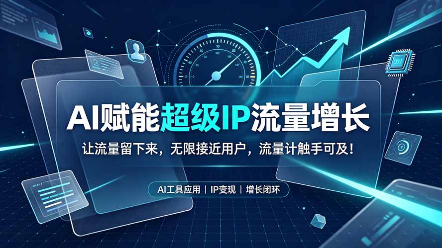 AI赋能超级IP流量增长:让流量留下来,无限接近用户,流量计触手可及!-优优云创网