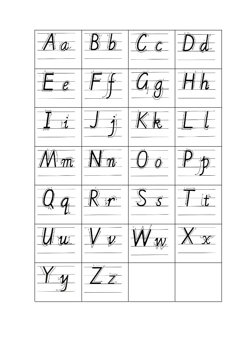 二升三英语26个字母手写体练习纸-三上英语-优优云创网
