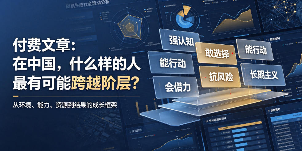 付费文章：在中国，什么样的人最有可能跨越阶层？-优优云创网