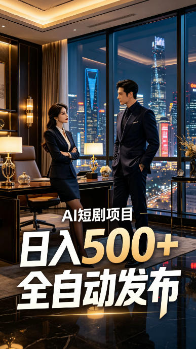 快手AI短剧自动发布，矩阵批量运营变现，轻资产副业项目，日入500+【揭秘】-优优云创网