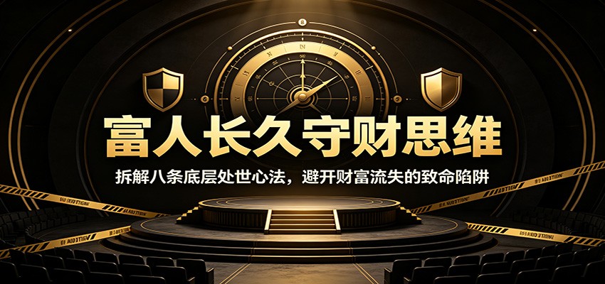富人长久守财思维：拆解八条底层处世心法，避开财富流失的致命陷阱-优优云创网