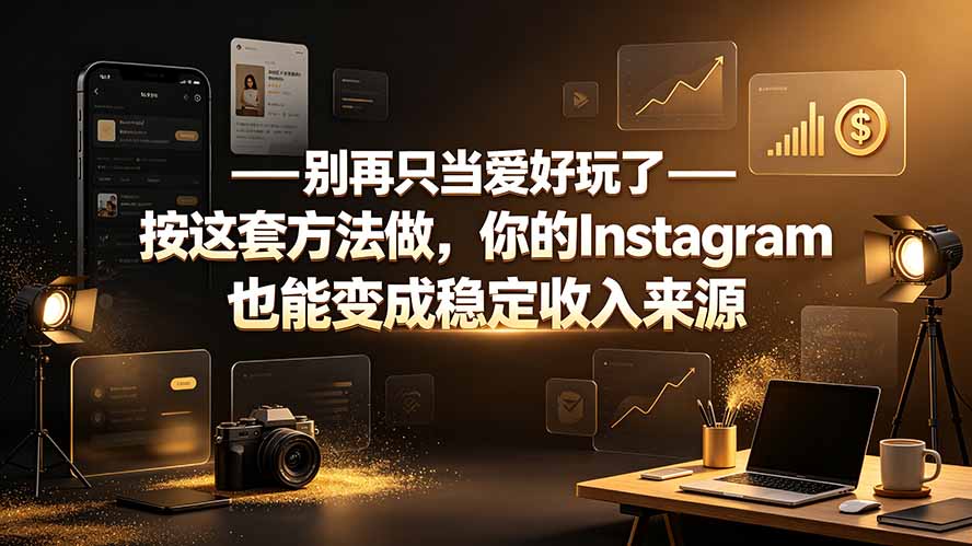 别再只当爱好玩了——按这套方法做，你的Instagram也能变成稳定收入来源-优优云创网