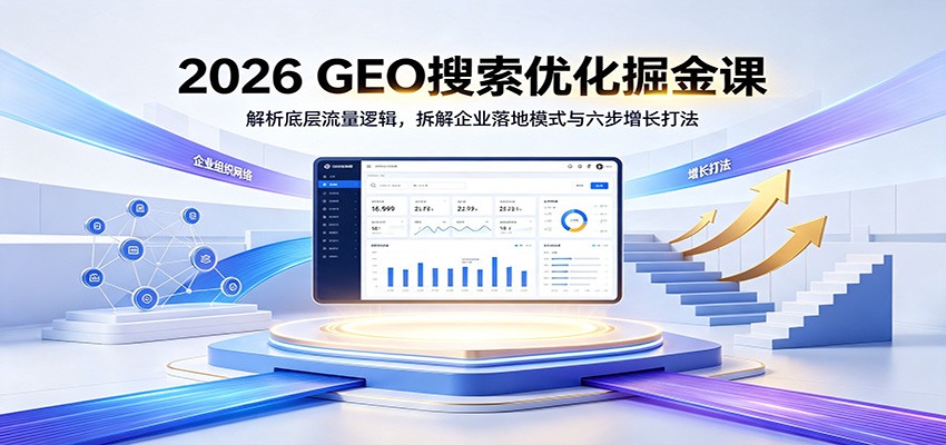 2026 GEO搜索优化掘金课：解析底层流量逻辑，拆解企业落地模式与六步增长打法-优优云创网