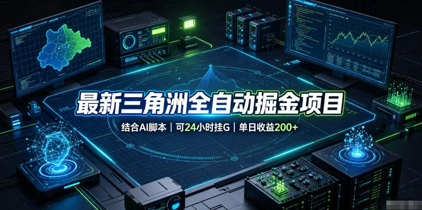 最新三角洲全自动掘金项目，结合AI脚本，可24小时挂G，单日收益200+【揭秘】-优优云创网