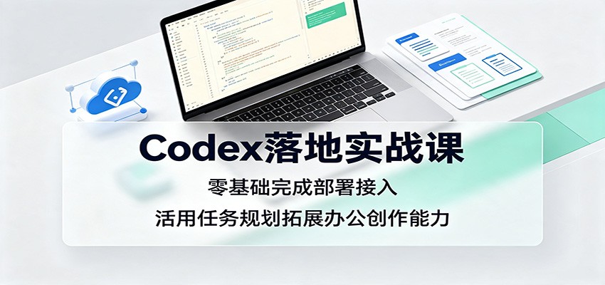 Codex落地实战课：零基础完成部署接入，活用任务规划拓展办公创作能力-优优云创网