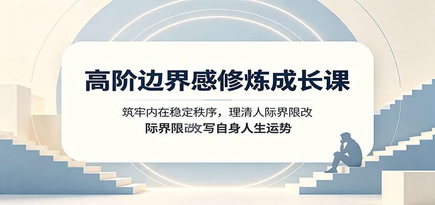 高阶边界感修炼成长课：筑牢内在稳定秩序，理清人际界限改写自身人生运势-优优云创网