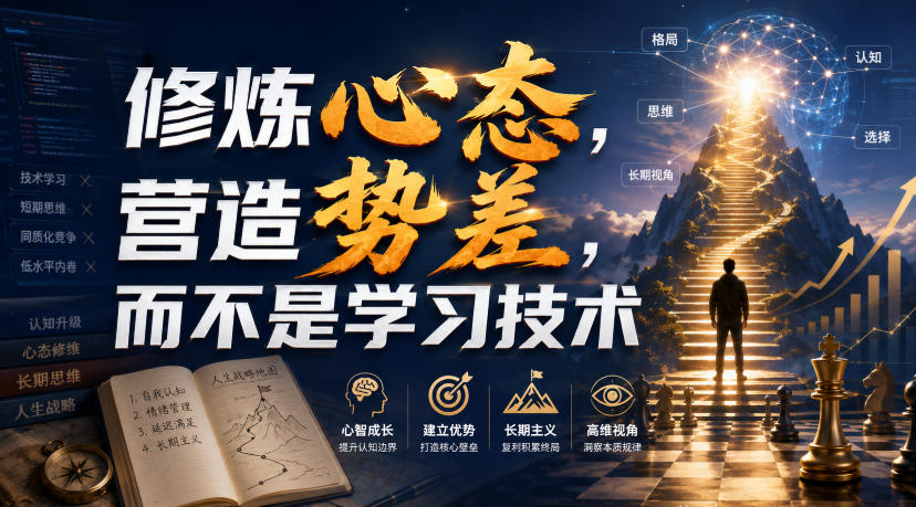 20260803121707653-b28fdff47eab15bb2bafb1b831448fcd 付费文章:修炼心态,营造势差,而不是学习技术