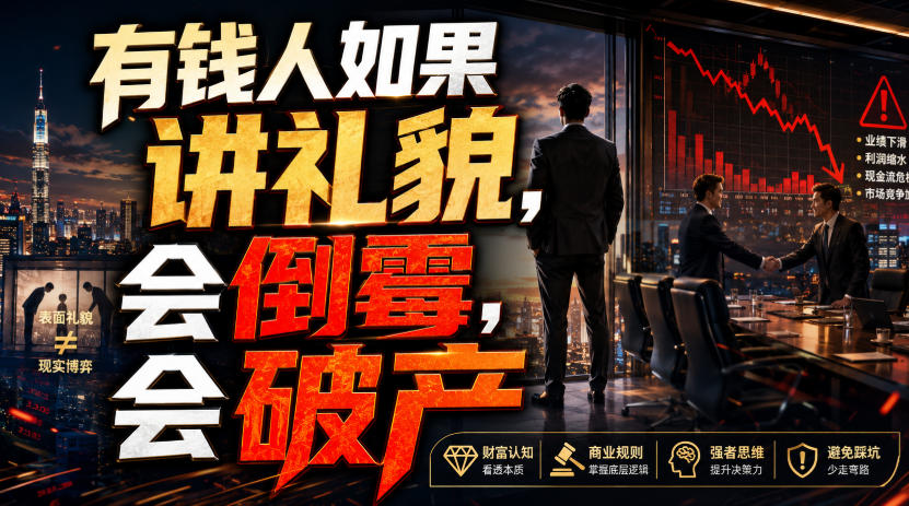 付费文章：有钱人如果讲礼貌，会倒霉，会破产-优优云创网