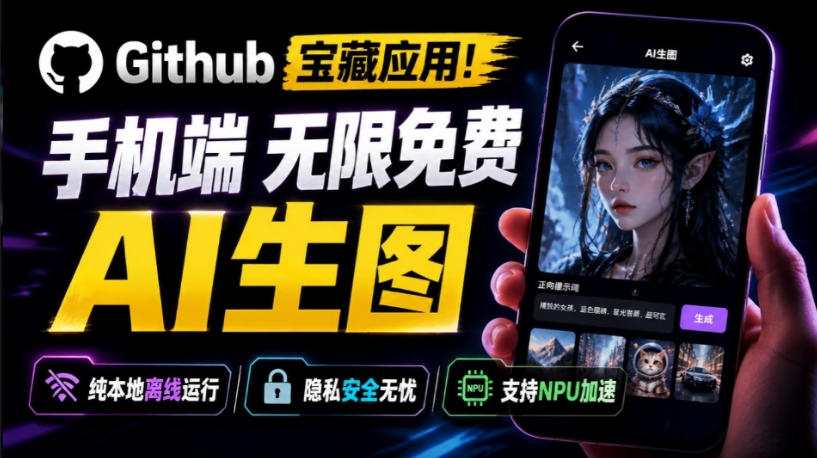 20260803122417116-ff9cd085e6c3c78c5ac771d5c46f4f99 Github宝藏应用!手机端无限免费AI生图,纯本地离线运行,支持NPU加速斩获3.1k stars,local-dream