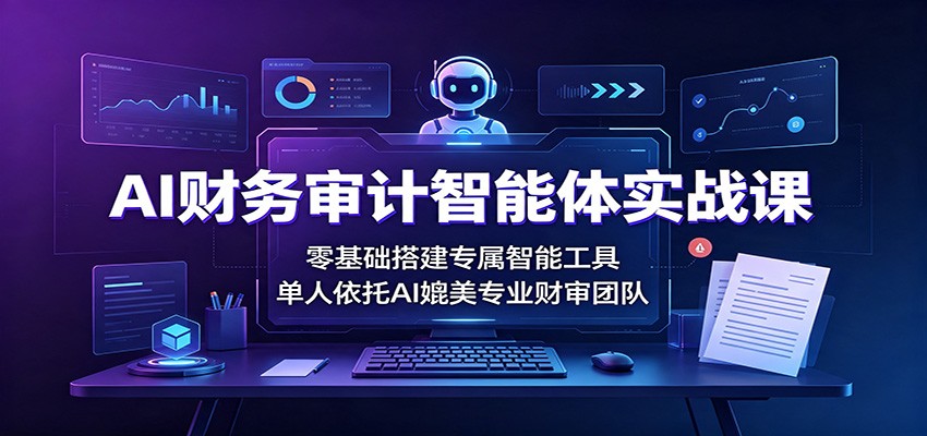 AI财务审计智能体实战课:零基础搭建专属智能工具,单人依托AI媲美专业财审团队-优优云创网