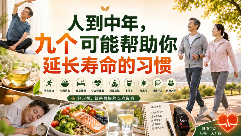20260805102108920-f96d8407bc3bd25341c963d6a73db207 付费文章:人到中年,九个可能帮助你延长寿命的习惯